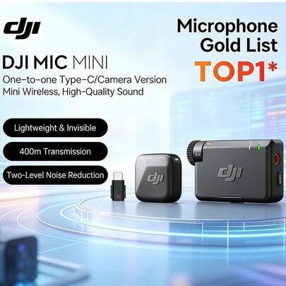  大疆 DJI Mic Mini 迷你無線高品音質 降噪領夾麥克風【安卓+蘋果15/16/17系列+相機】相機版 一拖一