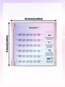 36pcs Glue-Free Transparent Eyelash Extension Kit Suitable For Beginners, Includes Tweezers, Natural Wispy Individual Cluster Lashes, Air Wispy Segmented Natural Lashes, Cartoon Bottom Lashes, Makeup Tools, False Eyelashes, Lash Clusters, Individual False Lashes - Black - View 4