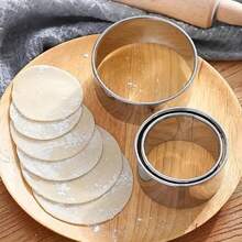 3pcs Stainless Steel Round Dumpling Mold Cutter, Cookie Cake Pastry Dough Cutting Tool, Kitchen Restaurant Accessories - View 8