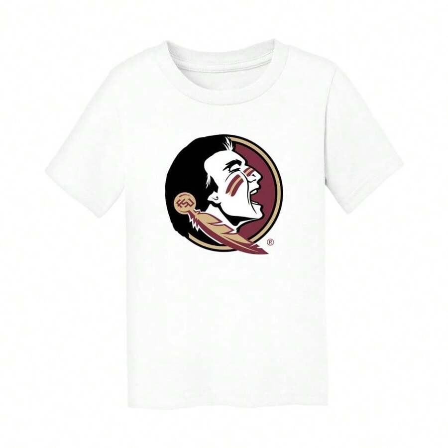 Florida State Seminoles Official Logo T-Shirt _ Licensed 100% Cotton Tee - White - View 1