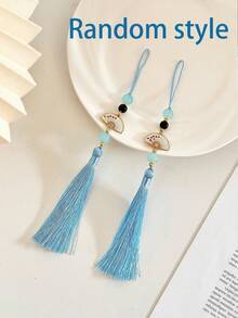 Butterfly Painted Tassel Pendant Charm, Elegant New Design, Suitable Compatible With Iphone 17/17 Pro Max/ 15/16/16 Pro/15 Pro Max, P13/P14, P11/P12 Soft Case, XS/XR/7/8/SE2, S26/S25, A14/A15, S23 Ultra/A50/A12/A32/A52/A72/A51/A21S/A13/A14/S22 Ultra/S23/A33/A53/S20 FE Phone Cases And Covers - Multicolor - View 5