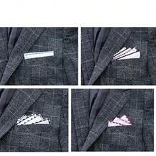 Pack de pañuelos cuadrados de algodón blanco clásico para hombre varios colores - Paquete de 9 - Ver 6