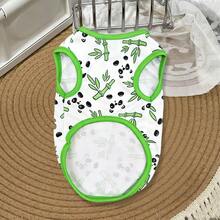 1 Peça Colete para Animais de Estimação, Macio, Respirável e Confortável para Todas as Estações, Colete Versátil e Minimalista para Cães/Gatos - Verde - Visão 4