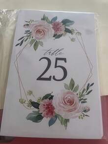 Bộ 26 thẻ số bàn hai mặt từ 1-25, thiết kế lá bạch đàn xanh, thích hợp cho tiệc sinh nhật, lễ cưới, họp mặt và các dịp khác. - A - Xem 4