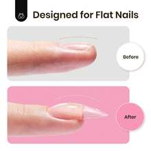Beetles Tipex Lite Pre-Built Apex Nail Tips Kit, Stiletto Medium, With Tipex Nail Glue,  All-In-One Gel Nail Kit - Almond Medium 224pcs (Tipex Nail Kit) - View 2