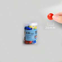 12/28/56pcs Round Plastic Covered Magnetic Buttons, Refrigerator Whiteboard Magnets, Suitable For School, Office, Home - Multicolor - View 11