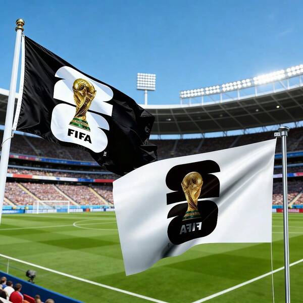  Drapeau de supporter officiel et autorisé de la Coupe du Monde de la FIFA 2026, convient pour la décoration du jour de match, les fêtes dans les lieux sportifs, les drapeaux d'esprit d'équipe intérieurs et extérieurs - Bannière pour l'anniversaire et la célébration de la Coupe du Monde