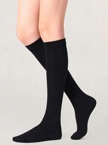 1/2/3 pares de calcetines de media caña ajustados de punto, calcetines deportivos estilo JK para mujeres, adecuados para uso diario durante todo el año - Multicolor - Ver 10