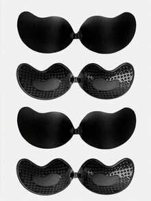 4Pairs Gather Strapless Self-Adhesive Low-Cut Bra Invisible Backless Sticky Bra Seamless Strapless Dress Wedding Dress, Mango-Shaped Bra, Underwear And Nipple Covers - Multicolor - View 53