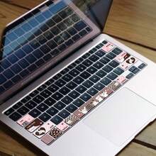 Cute Cartoon Design Keyboard Sticker For MacBook Air, Self-Adhesive PVC Decal With Playful Cat Pattern, Easy To Apply And Remove, Perfect For Personalizing Your Laptop - View 9