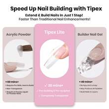 Beetles Tipex Lite Pre-Built Apex Nail Tips Kit, Stiletto Medium, With Tipex Nail Glue,  All-In-One Gel Nail Kit - Tipex Lite-square Long 192pcs Kit - View 5
