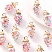 5/10 chiếc mặt dây chuyền hình giọt nước bằng thủy tinh trong suốt nhiều màu sắc 14x25mm, mặt dây chuyền pha lê cầu vồng để làm trang sức DIY vòng cổ, vòng tay, bông tai. - màu sắc - Xem 6