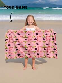 1 chiếc khăn tắm cá nhân hóa họa tiết hoa tulip hình trái tim, thích hợp dùng cho: khăn tắm biển, khăn trẻ em, khăn hồ bơi, khăn phòng tắm, quà tặng du lịch, đồ dùng cần thiết khi đi biển, du lịch ngoài trời, hồ bơi, bãi biển, phòng tắm. - Nhiều màu - Xem 11