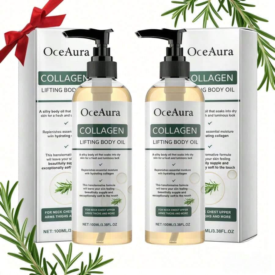 2瓶 x 100毫升 迷迭香胶原蛋白紧致按摩油，保湿紧致草本精华，放松激活按摩油 - 多樣化香型 - 查看 1