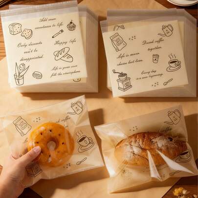 Bolsas de plástico transparente autosellantes, bolsas de empaque de plástico adhesivas adecuadas para hornear galletas, dulces, pasteles, pan, artesanías, regalos de fiesta