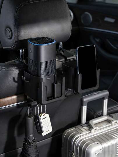 1 Giá đỡ cốc đa năng gắn tựa đầu ghế ô tô, tích hợp giá đỡ điện thoại và móc treo, bộ sắp xếp đồ dùng phía sau ghế xe, giá đỡ cốc đựng đồ uống, giá treo điện thoại, chìa khóa, túi xách, phụ kiện ô tô đa năng phù hợp với hầu hết các loại xe.