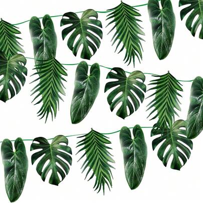 2 Gói Dây Lá Cọ Nhiệt Đới Mùa Hè, Lá Monstera Nhân Tạo Màu Xanh Lá Cây Trang Trí Tiệc Chủ Đề Hawaii, Tiệc Sinh Nhật Bãi Biển Mùa Hè, Tiệc Safari Rừng Xanh, Tiệc Cưới Quán Bar Tiki, Chủ Đề Chim Hồng Hạc, Phông Nền Chụp Ảnh, Trang Trí Múa Hula, Tiệc Pineapple Express, Trang Trí Trung Tâm Bàn Phong Cách Boho Nhiệt Đới.