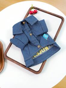 PETCIRCLE 1pc Pet Clothes, Dog Apparel Spring/Summer New Breathable Durable Dirt-Resistant Small Dog Outfit - Unique Jacket - Blue - View 7