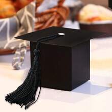 10pcs Graduation Cap Candy Boxes, Graduation Party Favor Supplies, Decorative Graduation Gift Candy Boxes, Suitable For Graduation Party Gifts - Multicolor - View 10