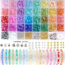 Bộ 50/1000 hạt cườm thủy tinh hai màu 8mm để làm trang sức, tự làm vòng tay, vòng cổ, bông tai, đồ trang sức thủ công (màu ngẫu nhiên) - màu sắc - Xem 13