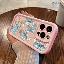 Miniso 1pc Disney Stitch Tropical Sketch Pattern Phone Case Suitable For IPhone 17/17 Pro/17 Pro Max/17 Air/16/15/14/13/12/11/X Series Iphone 17 Pro Max Case Iphone 17 Pro Case Iphone 17 Case Stocking Stuffers The Girlfriend - White - View 4