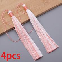 4pcs/Pack Dual-Color Tassel Pendant, Contrast Color Design, Bag/Key Chain Decor, DIY Craft Accessory, Clothing/Home Decor, Bookmark Making Tassel - Tassel - View 9