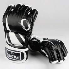 GINGPAI Half Finger Boxing Gloves, Adult Kickboxing Gloves For MMA, Muay Thai Training, Unisex - Multicolor - View 11