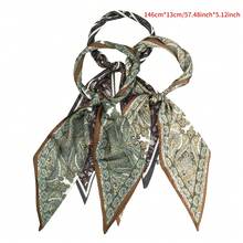 1条丝绸质感头巾 女士时尚方领缎面头巾 可作包包头巾 - 彩色 - 查看 6