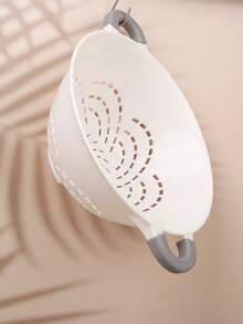 1 pièce Panier de drainage d'oreille de style INS, design creux en plastique épaissi, panier à fruits, assiette à collations, bol à bonbons, plateau de fruits secs, rangement de cuisine créatif pour la maison, panier de rangement multifonctionnel de haute qualité, convient pour le rangement de cuisine, la table basse du salon, le service de table à manger, le pique-nique, le camping, les rassemblements de vacances - Multicolore - Voir 9