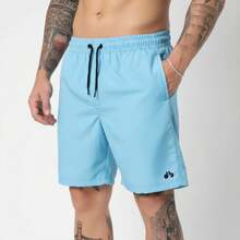 Kit Of 2 Men's Lightweight Tactel Shorts, Quick-Drying, Comfortable For Training And Everyday Wear - BLANCO/AZUL CLARO - Ver 5