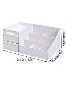 化妆品收纳盒、口红收纳盒、美妆收纳盒、指甲钳收纳盒、办公用品收纳架、化妆刷收纳架、化妆包，适用于卧室、浴室、客厅、宿舍、梳妆台、房间装饰、珠宝收纳 - 彩色 - 查看 11