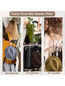 Multifunctional Sun Hat Clip/Outdoor Travel Clip - Convenient To Hang On Bags, Firmly Fix Hats, Ultra-Lightweight And Portable, An Essential Accessory For Handbags, Backpacks, And Suitcases - Ideal For Travel, Commuting, And Outdoor Activities,Graduation Cap,Beach Hat - Multicolor - View 4