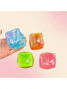 New Marble Ice Cube Malt Sugar Stress Relief Ice Cube Malt Sugar Squeeze Toy - Birthday Gift, Perfect Gift, Holiday Gift - Multicolor - View 2