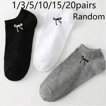Casual Versatile Bowknot Invisible Ankle Socks - Multicolor - View 6