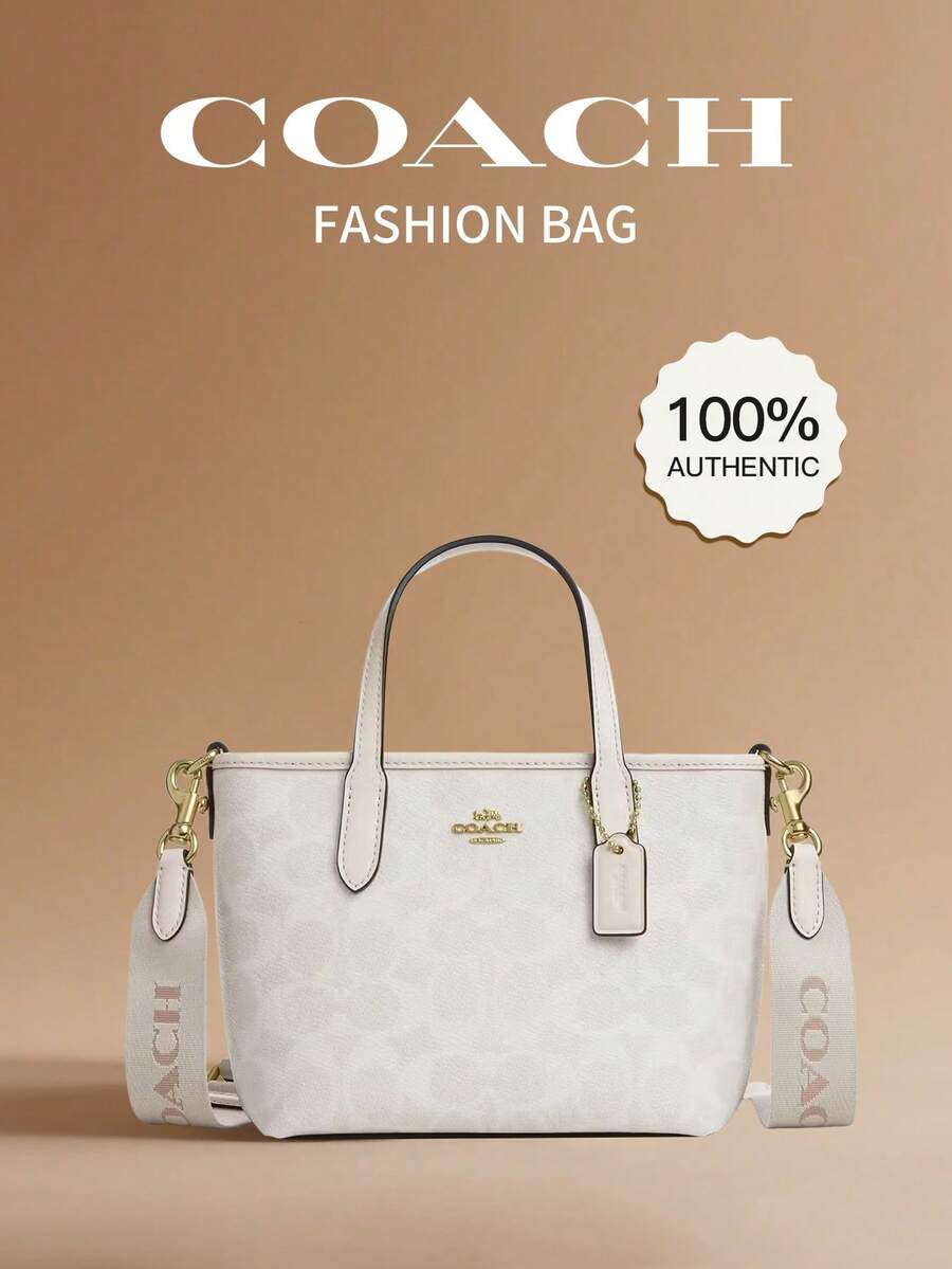 Coach Women's City Mini 15-Inch Crossbody Handbag With Detachable Wide Strap - White - View 1