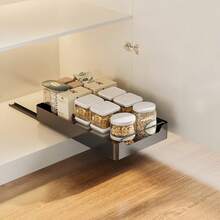 Multi-Size Pull-Out Storage Rack, No Drilling Required Under-Sink Cabinet Pull-Out Organizer | Kitchen Spice/Cookware Pull-Out Storage Rack | Sliding Drawer And Kitchen Storage Organizer - Multicolor - View 22