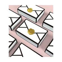 12pcs Vintage Rose Wax Seal Candy Gift Boxes, European Style Paper Containers For Snacks And Sweets, Suitable For Candies And Desserts - View 2