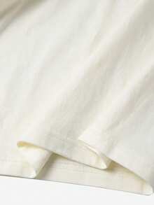 Áo thun nữ tay ngắn cổ tròn in hình cua "Out Of Office", kiểu dáng thường ngày, thích hợp cho kỳ nghỉ hè hoặc đi biển. - Màu be - Xem 5