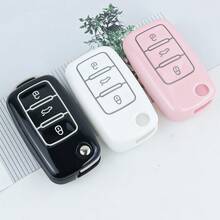 [Nuevo] Funda para llave de coche, carcasa de llave, portallaves, llavero, adecuado para Golf 4/5/6/7, Passat, Tiguan, Bora, Superb - Tipo A - Ver 5