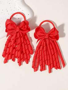 2pcs Bowknot Headbands, Bright Color Bowknot Headbands, Curly Ribbon Headbands - Mixed color - View 9