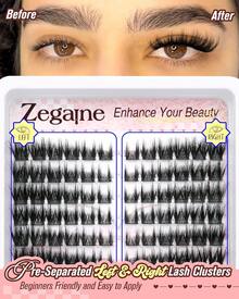 Cat Eye Lash Clusters With Spikes - Wispy Manga & Anime Style Individual Lash Extensions, Pre-Mapped C-Curl, 10-18MM - Wolf Calls - 查看 4