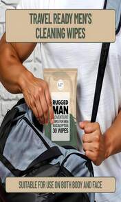 BLKSMITH Refined Man Body Wipes For Men - Cold Shower Face And Body Wipes For Men With Sandalwood, Citrus Mint, Cedarwood &Amp; Eucalyptus - Refreshing Mens Cleansing Wipe - 120 Count (4 X 30 Pack) - ColorE - 查看 8