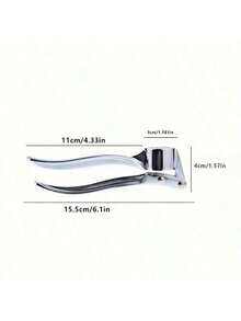 1 Piece Metal Garlic Crusher Manual Crusher Handheld Ginger Kitchen Tools Kitchen Accessories - Silver - View 2