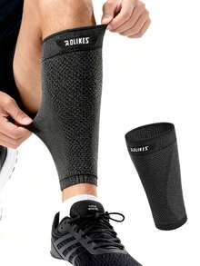 AOLIKES 1pc Breathable Compression Elastic Sports Leg Sleeve For Basketball, Cycling, Fitness, Hiking, Soccer - Multicolor - View 1