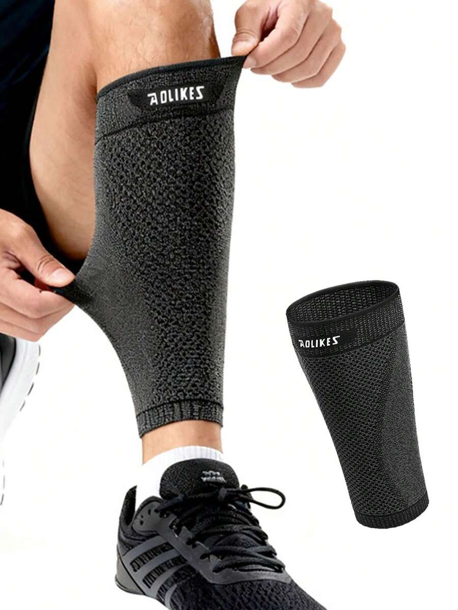 AOLIKES 1pc Breathable Compression Elastic Sports Leg Sleeve For Basketball, Cycling, Fitness, Hiking, Soccer - Multicolor - View 1