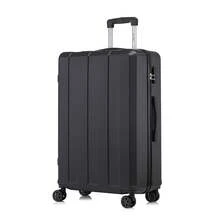 YONSLY Suitcase 16/20/24/28 Inches With 4 Wheels 360° Combination Lock Mesh Pocket Soft Rubber Handle Lightweight Large Travel Suitcase For Vacation - 黑色 - 查看 12