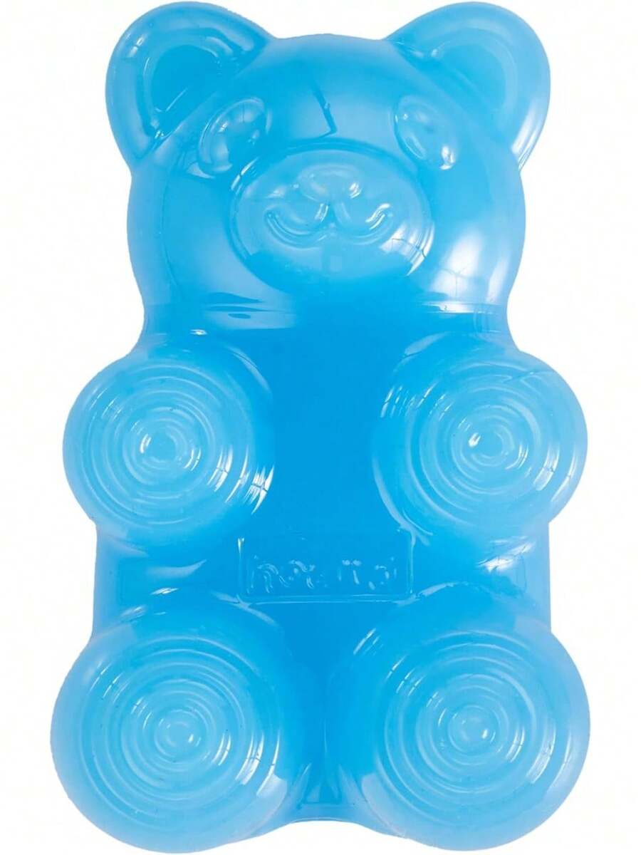 Outward Hound Gummiez Dog Toy & Treat Stuffer, 4.″ X 3″ Blue Raspberry-Scent Interactive Chew Dogs, Promote Healthy Teeth, Gums & Mental Enrichment, Reduce Boredom & Support Dental - 熊 - 查看 1