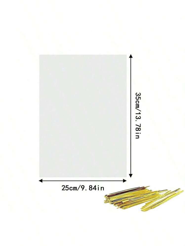 30/60pcs Transparent Plastic Bags With Gold Ribbon, Clear Plastic Gift Bags Suitable For Gift Packaging, Party, Birthday Party - View 13