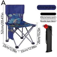 1pc Outdoor Folding Chair, Portable Fishing/Art Sketching Foldable Stool - Folding Chair - View 8