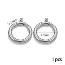 1/2 piezas Anillo de resorte redondo de acero inoxidable 304, hebilla de anillo con resorte chapada en oro con pasador de bola para hacer collares, pulseras y joyería DIY, hipoalergénico y resistente a la decoloración - Hebilla 1 - Ver 23